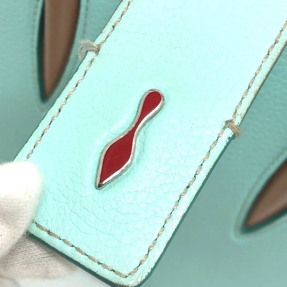 CHRISTIAN LOUBOUTIN Blue Leather Shoulder Bag - Picture 7 of 14